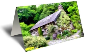 Log Cabin in the Woods Gift Greeting Card
