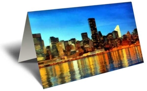 Cityscape Reflection on the Water Gift Greeting Card