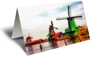 Wind Mills on the Water Gift Greeting Card