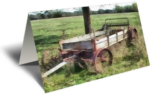 Manure Spreader Retired Gift Greeting Card