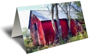 The Red Tractor Shed Gift Greeting Card