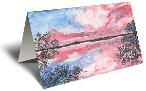 Pink Sky Gift Greeting Card